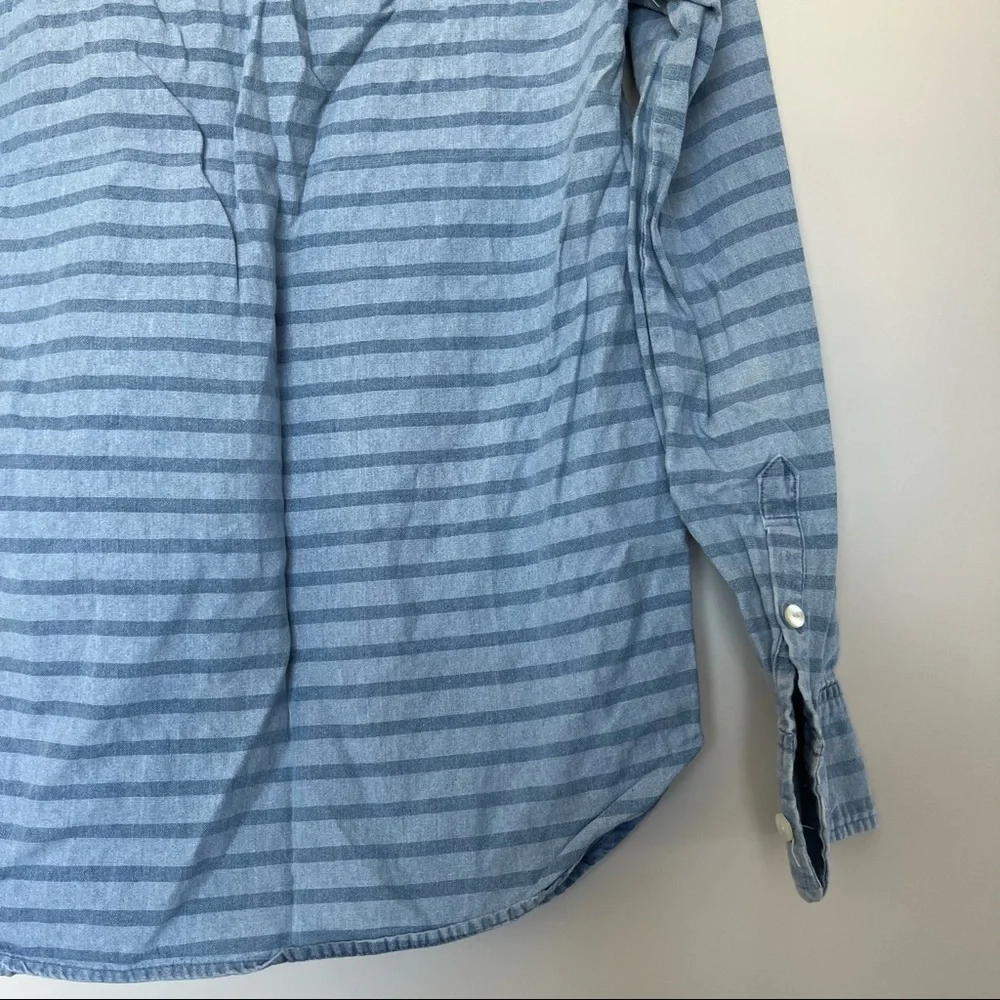 J. Crew Chambray Denim Popover Shirt